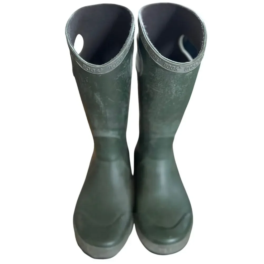 BOGS Dark Green Youth 4 Rubber Pull On Rainboot
